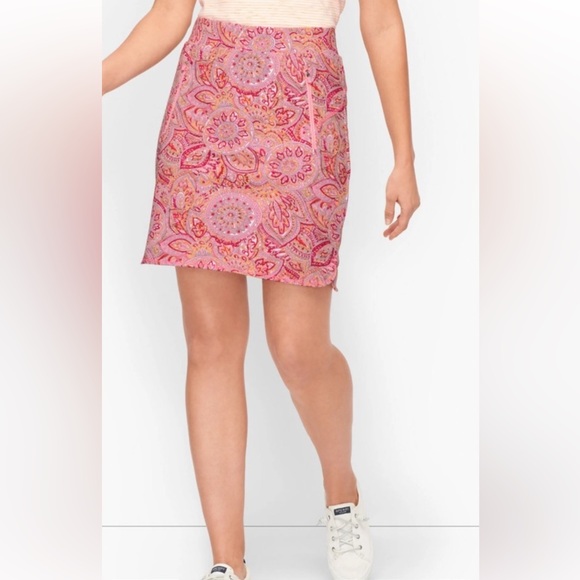 T BY TALBOTS Athletic Everyday Stretch Skort.Size Small Petite.Pink/Purple/White - Picture 1 of 9